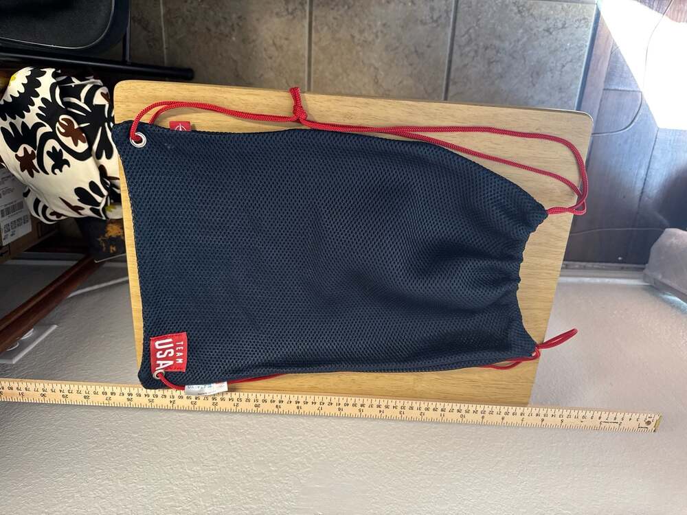 United Airlines Polaris Team USA Olympic Mesh Drawstring Bag Backpack